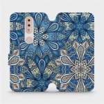 Pouzdro Mobiwear parádní flip Nokia 4.2 - V108P Modré mandala květy – Hledejceny.cz