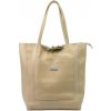 Kabelka MiaMore dámská kožená taška Dollaro v Tmavě Bežové Barvě Shopperbag