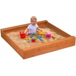 ATMOWOOD Dřevěné impregnované pískoviště 120 x 120 x 20 cm – Zboží Dáma