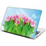 Sablio Samolepka na notebook Růžové tulipány - 38x26 cm – Zboží Živě
