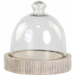 Chic Antique Dřevěný podnos se skleněným poklopem Tours 21 cm čirá barva přírodní barva sklo dřevo – Hledejceny.cz