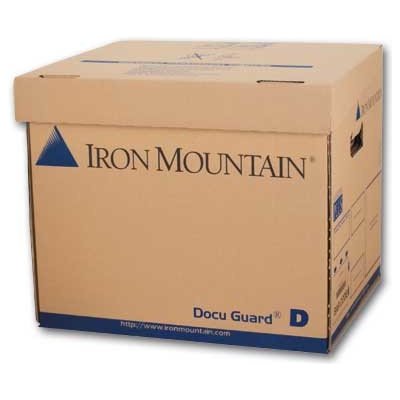 Iron Mountain Archivační krabice s víkem, 36 x 31 x 31 cm hnědá – Zboží Živě