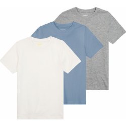 PEPPERTS Chlapecké triko, 3 kusy bílá / světle modrá / šedá