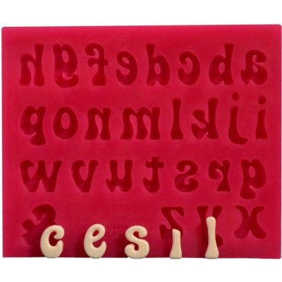Cesil Silikonová forma Malá abeceda zakulacená 1,8cm – Sleviste.cz
