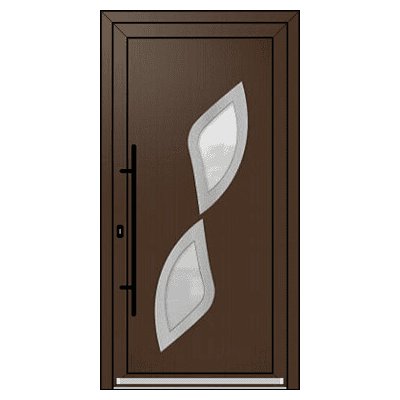 OknaDvereNaMiru.cz Vchodové dveře INOX 8 antracit 110 x 220 cm – Zboží Mobilmania