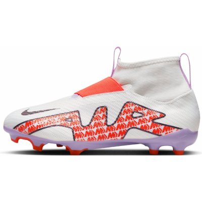 Kids Nike Zoom Mercurial Superfly 9 Pro FG - White & Off Noir with Coconut Milk - SoccerPro