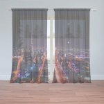 Sablio Záclony Rozsvícené město: 2ks 150x250cm – Hledejceny.cz