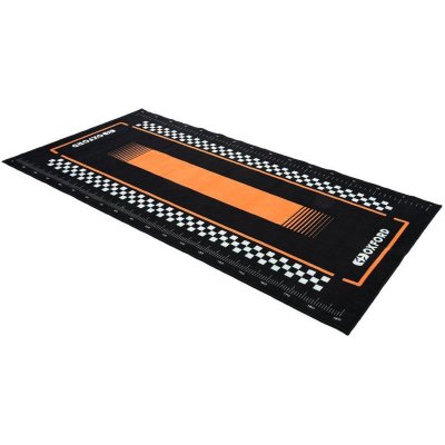 Textilní koberec pod motocykl PITLANE ORANGE L, OXFORD (oranžová/černá, rozměr 200 x 100 cm, splňující předpisy FIM) – Zbozi.Blesk.cz