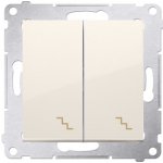 Simon Kontakt 54 Premium Krémová schodišťový dvojnásobný modul šroubové koncovky, DW6/2.01/41 – Hledejceny.cz
