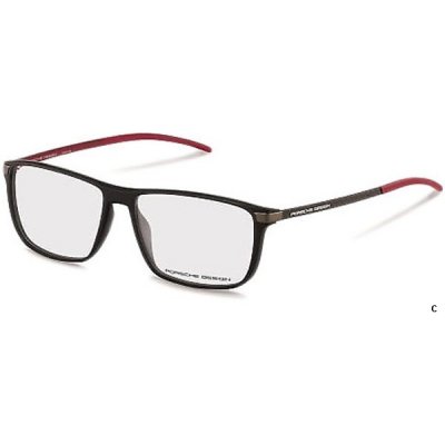 Dioptrické brýle Porsche Design P 8327 C tmavá šedá/červená