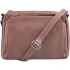 Kabelka MaxFly kožená crossbody kabelka 5542 Taupe tmavší béžová