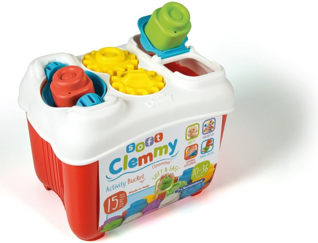 CLEMENTONI BABY Soft Clemmy - Box s aktivitami a 15 kostkami