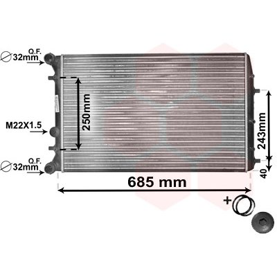 Chladič vody pro motor VAN WEZEL 76002010 | Zboží Auto