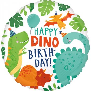 Amscan Balónek dinosaurus šťastné narozeniny 42 cm