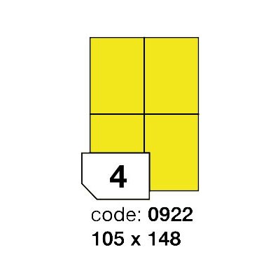 Rayfilm R0121 žluté etikety 105x148mm 100 listů – Hledejceny.cz