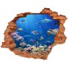 Wallmuralia Díra 3D fototapeta nástěnná Korálový útes, rozměry 90x70 cm