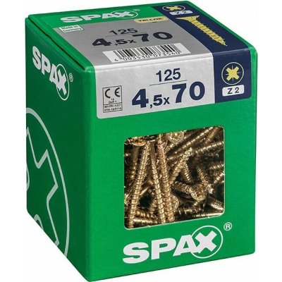 Spax Yellox Univerzální vrut, ø 4,5 × 70 mm, PZ2, zápustná hlava, 125 ks 4081020450708 – Hledejceny.cz