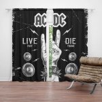 Sablio Závěs ACDC Live fast, die young: 2ks 140x250cm – Hledejceny.cz