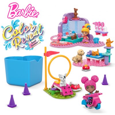 MEGA BLOKS Mega Construx Barbie Color Reveal Trénuj a pečuj o mazlíčky – Zboží Dáma