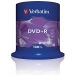 Verbatim DVD+R 4,7GB 16x, spindle, 100ks (43551) – Hledejceny.cz