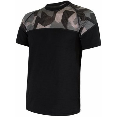 Sensor Merino IMPRESS pánské triko krátký rukáv černá/camo – Hledejceny.cz