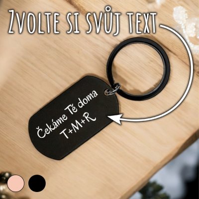 matná kovová butylka s vodorovným pruhem a vlastním textem – Zboží Dáma