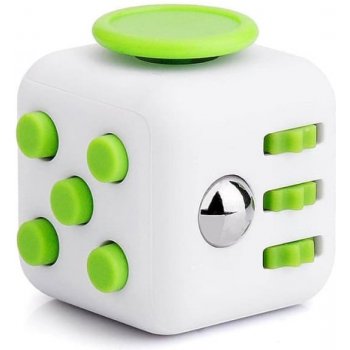 Fidget Cube Antistresová kostka bílo zelený