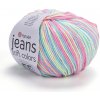 Příze Pletací / háčkovací příze YarnArt JEANS SOFT COLORS 6204 růžovo-žluto-modrá, melírovaná, 50g/160m