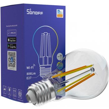 Sonoff B02-F-A60 Wi-Fi stmívatelná bílá LED filament žárovka