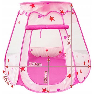 zahrada-XL dětský stan na hraní s 250 míčky růžová 102 x 102 x 82 cm – Zboží Mobilmania