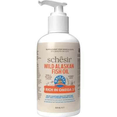 Grizzly Pet Products Schesir Wild Alaskan Fish Oil Lososový olej s treskou 1000 ml – Hledejceny.cz