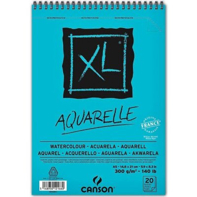 Canson XL AQUARELLE A5 300g 20 listů kroužek – Zboží Dáma
