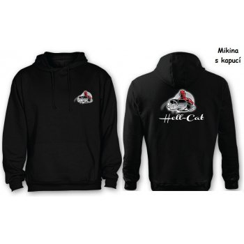Hell-Cat Mikina černá s kapucí a zipem