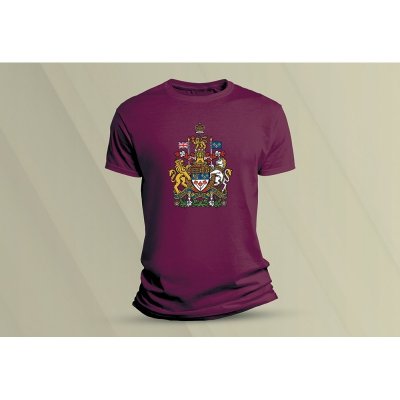 Sandratex dětské bavlněné tričko Státní znak Kanady. Vínová – Zboží Mobilmania