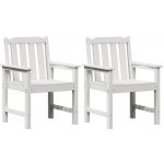 OMAXI 890382 Zahradní jídelní židle 2 ks Bílá 65.5 x 59 x 88cm Plast – Hledejceny.cz