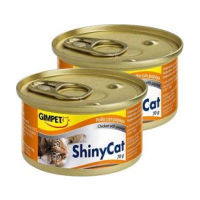 Gimborn Gimpet kočka Shiny Cat kuře papája 2 x 70 g – Zboží Mobilmania