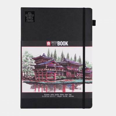 Sketchbook Sakura v pevné vazbě s bílým papírem 140g 21 x 29,7 – Zboží Dáma