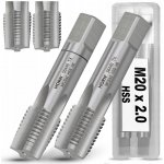 Závitník ruční M20, sada 2 ks, M20x2 mm, DIN-2181/2P – Hledejceny.cz