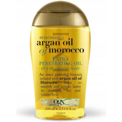 OGX Argan Oil Of Morocco vyživující olej pro lesk a hebkost vlasů 100 ml – Zboží Mobilmania