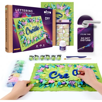 OKTO lettering výtvarný set malování hmotou create 30 × 40 cm – Hledejceny.cz