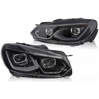 Přední světla, VW Golf 6 2008-2013, FULL LED, černé | Zboží Auto