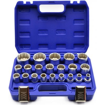 Nástrčné hlavice 8-36mm, sada 21ks, CrV, 12-hran v kufru GEKO G13547 – Hledejceny.cz