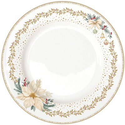 Easy Life Vánoční jídelní talíř White Elegance 26,5cm – Zboží Dáma