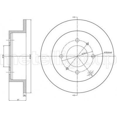 Brzdový kotouč METELLI 23-1207C (231207C) | Zboží Auto