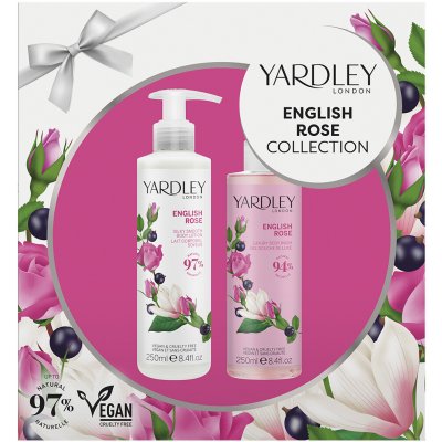 Yardley péče o tělo Anglická růže sprchový gel 250 ml + tělové mléko s vůní růže 250 ml – Hledejceny.cz