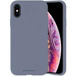 Pouzdro Mercury Silicone iPhone XS / X Lavender šedé