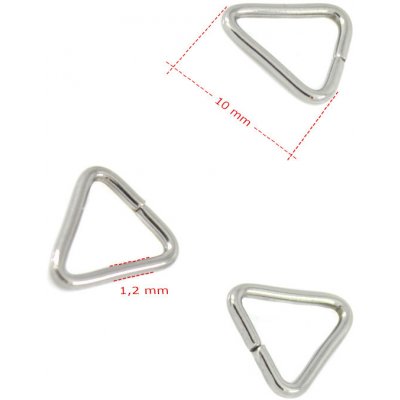 Komponenty z nerezové oceli triangl 10mm - 1Ks+B - 100Ks – Zboží Dáma