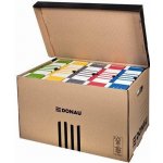 Donau archivační krabice s výklopným víkem hnědá 55,5 x 37 x 31,5 cm – Zboží Mobilmania