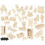 Kruzzel 3D puzzle nábytek pro panenky 34 ks – Zboží Dáma