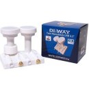 DI-WAY LNB MONOBLOCK TWIN 0,1dB 4,3st WHITE LEOPARD LINE